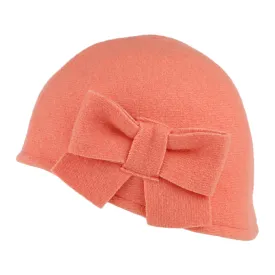 Héritage par Laulhère Hats Seine Merino Wool Cloche - Coral