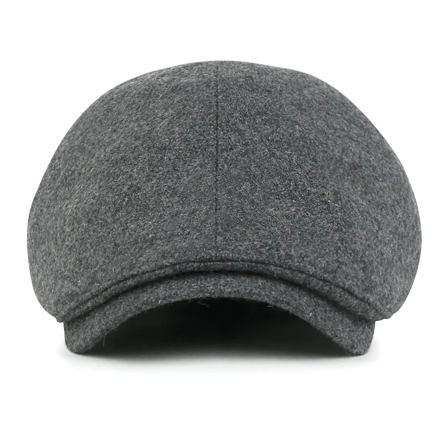 ililily Basic Color Gatsby Newsboy Hat Flex Fit Cabbie Hunting Flat Cap