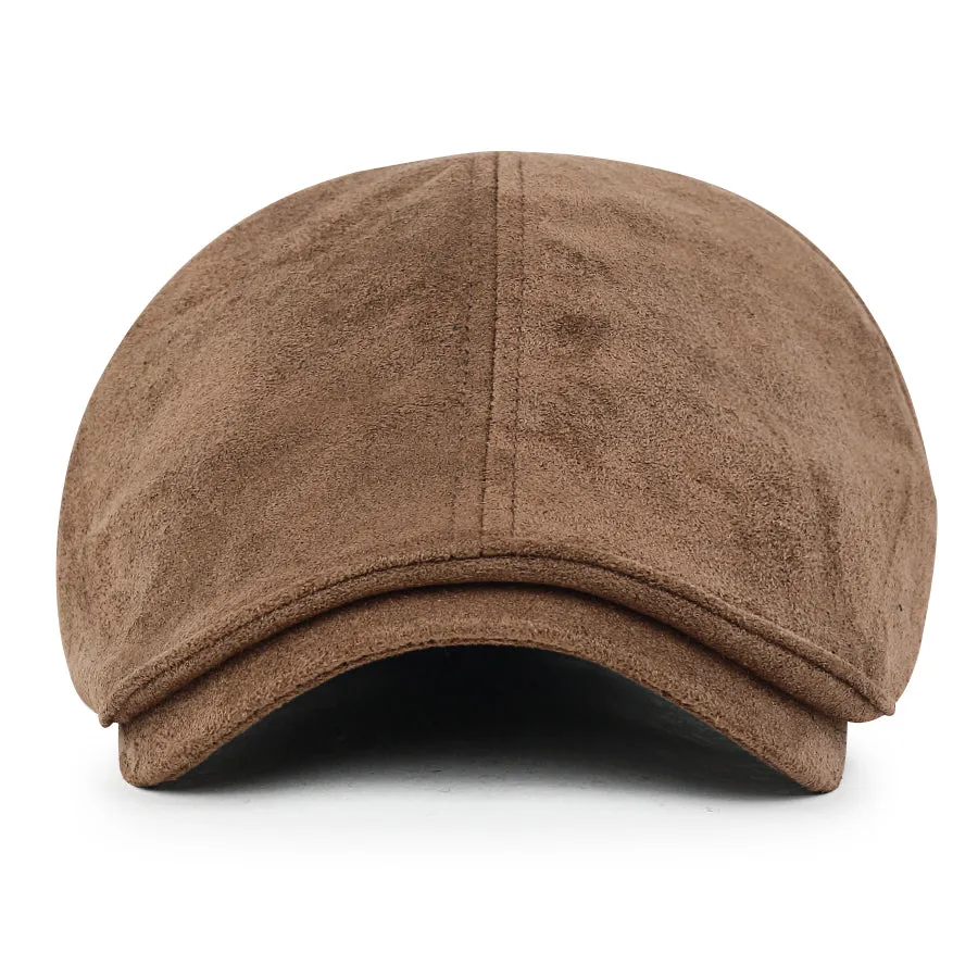 ililily Basic Color Gatsby Newsboy Hat Flex Fit Cabbie Hunting Flat Cap