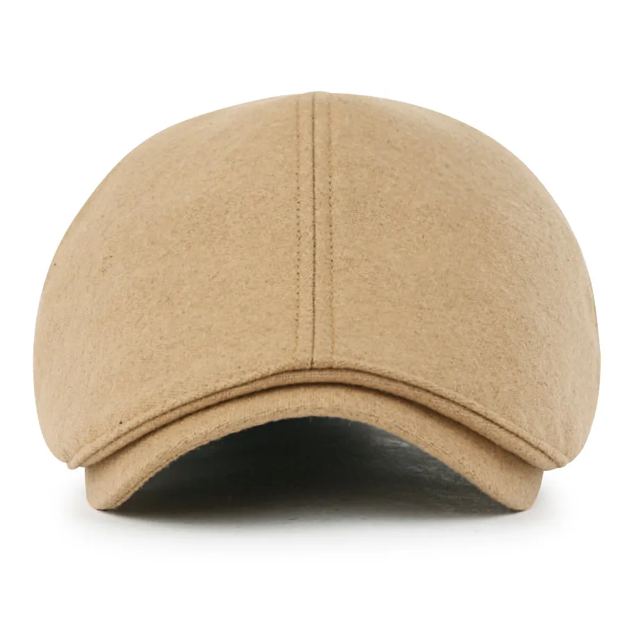 ililily Basic Color Gatsby Newsboy Hat Flex Fit Cabbie Hunting Flat Cap