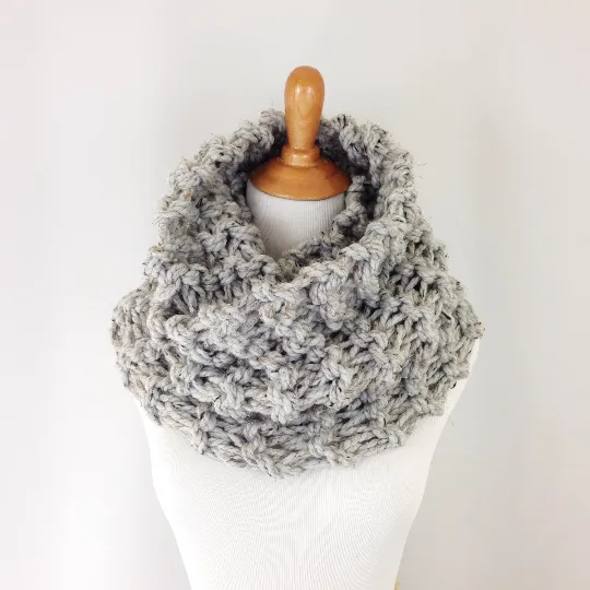 Infinity Scarf Knitted Cowl Wrap Warmer Loop Snood Outlander Scarf // Claire's Cowl