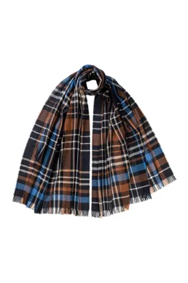 Irregular Check Lightweight Merino Scarf