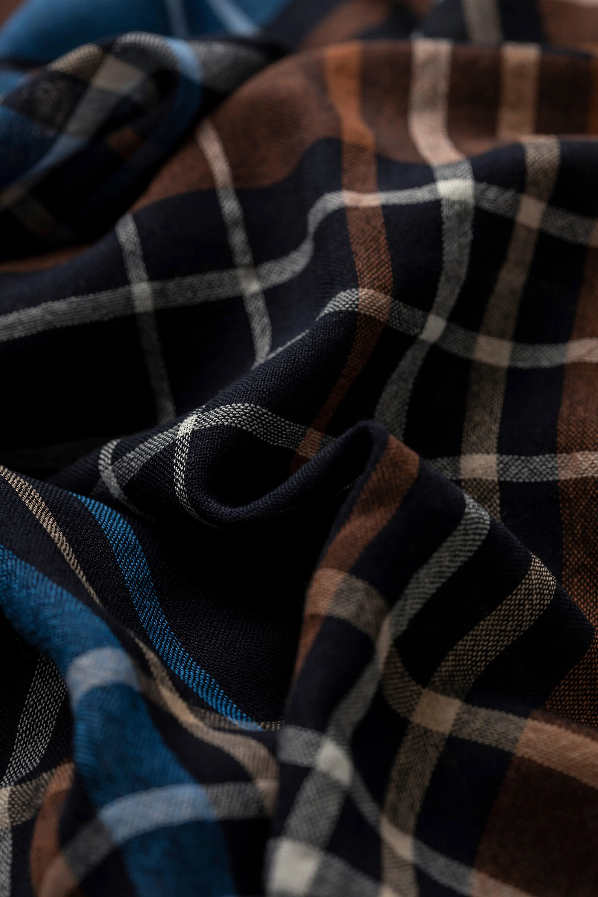 Irregular Check Lightweight Merino Scarf