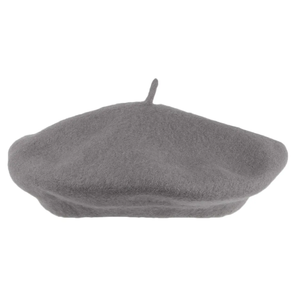 Kids Wool Beret Grey Wholesale Pack