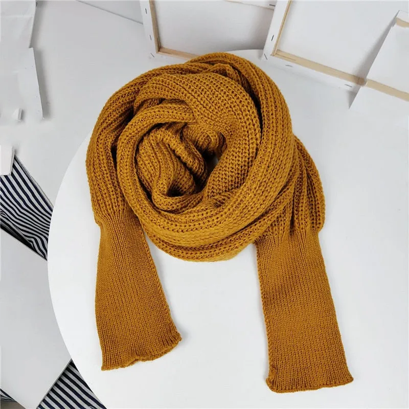 Knit Long Sleeve Winter Shawl Scarf for Fashionable Women