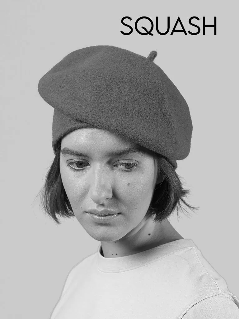 KOPKA Roll Up Woollen Felix Beret - Petrol with Henna Tip