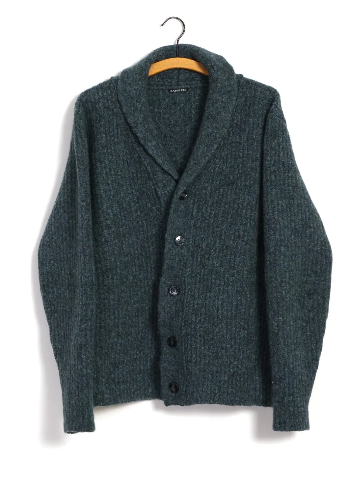 LARSEN | Shawl Collar Cardigan | Petrolium