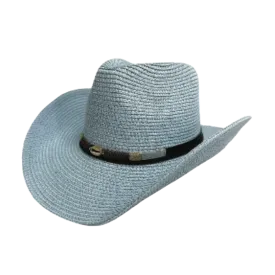 Lucky 7 Ladies Light Blue Straw Hat FH579-LB