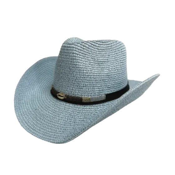 Lucky 7 Ladies Light Blue Straw Hat FH579-LB