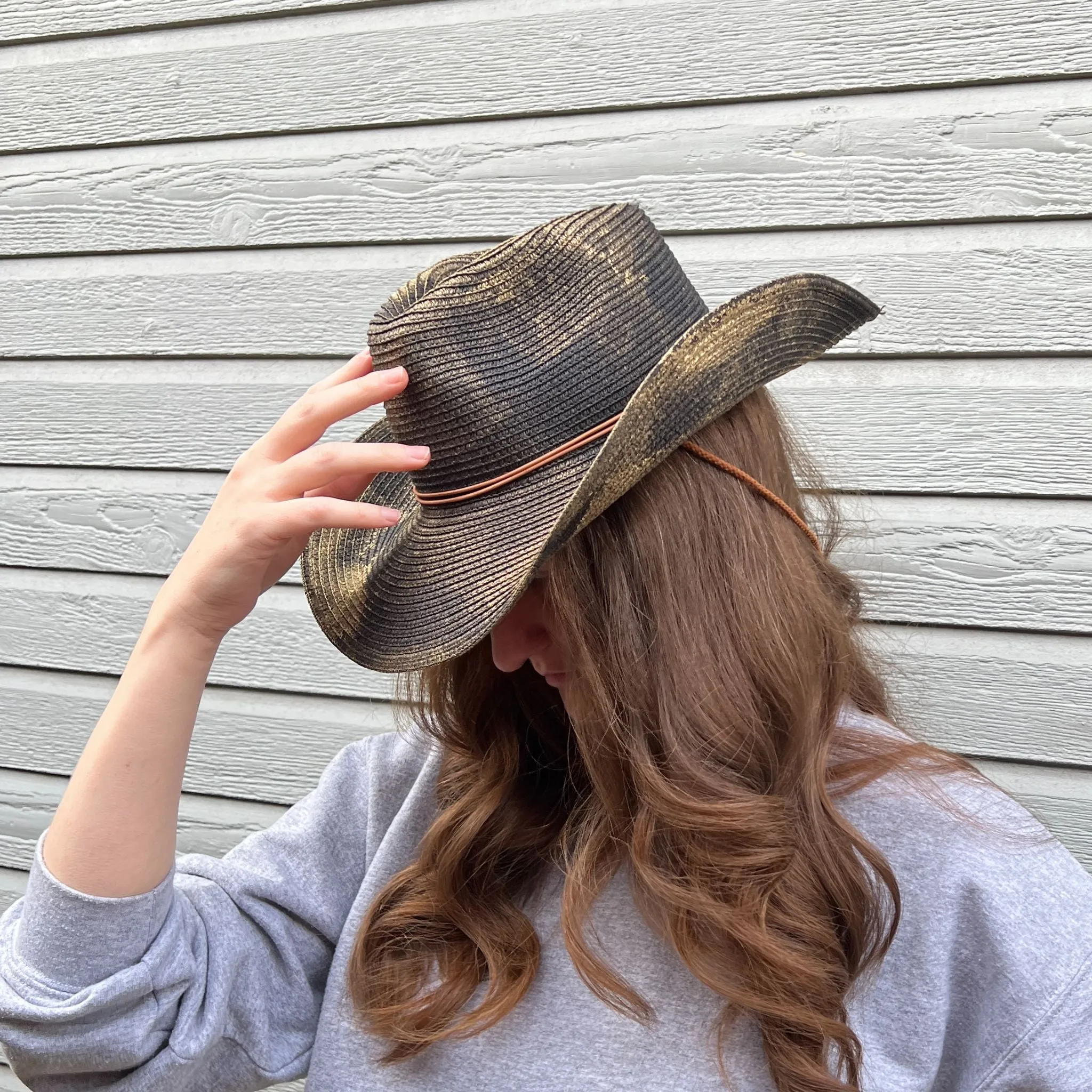 Marbled Straw Cowboy Hat