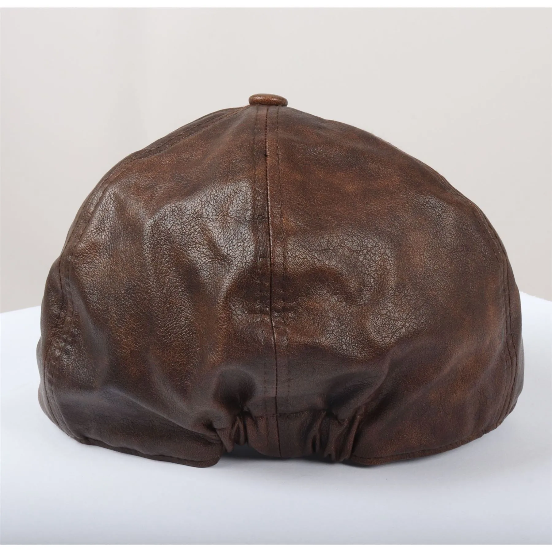 Men's Flat Cap PU Leather Blinders Newsboy Gatsby Duckbill Hat