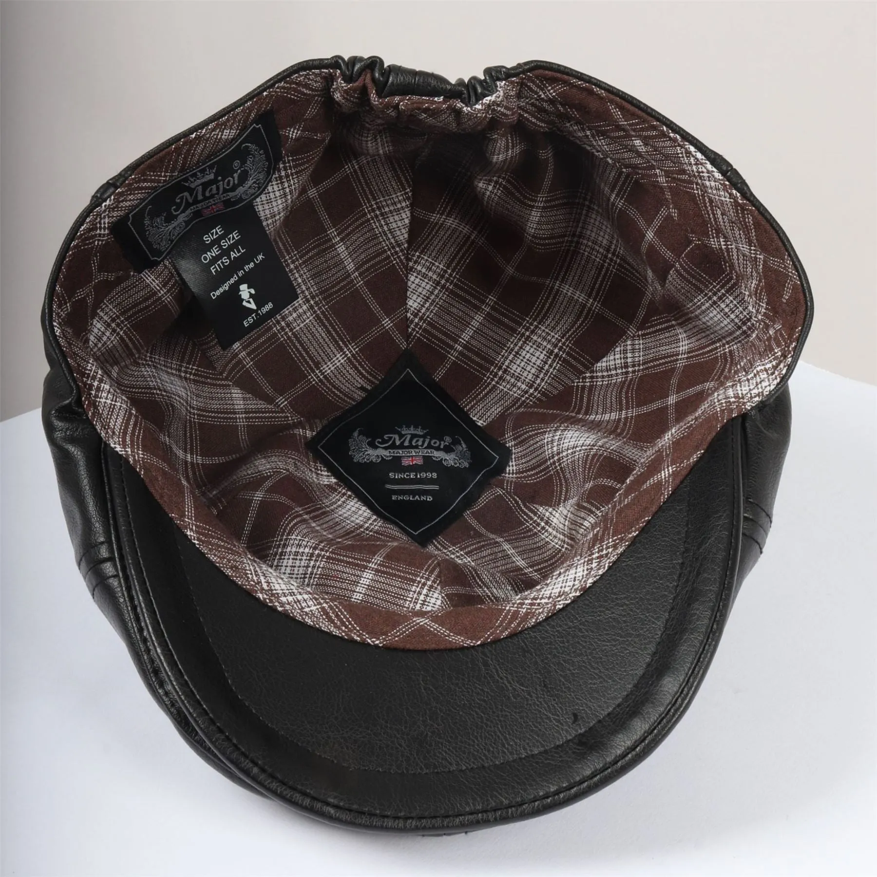 Men's Flat Cap PU Leather Blinders Newsboy Gatsby Duckbill Hat