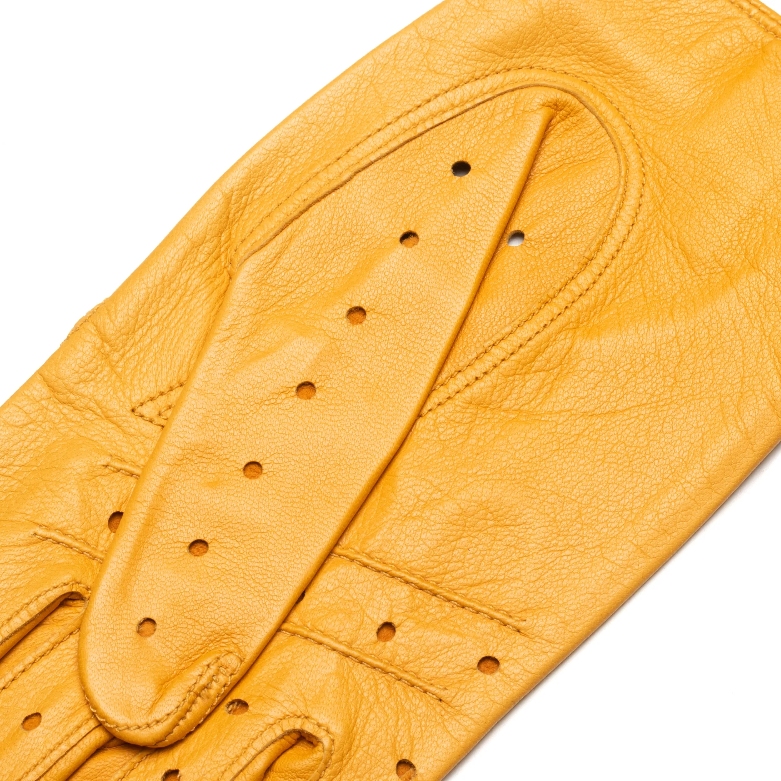 Messina Yellow Leather Gloves