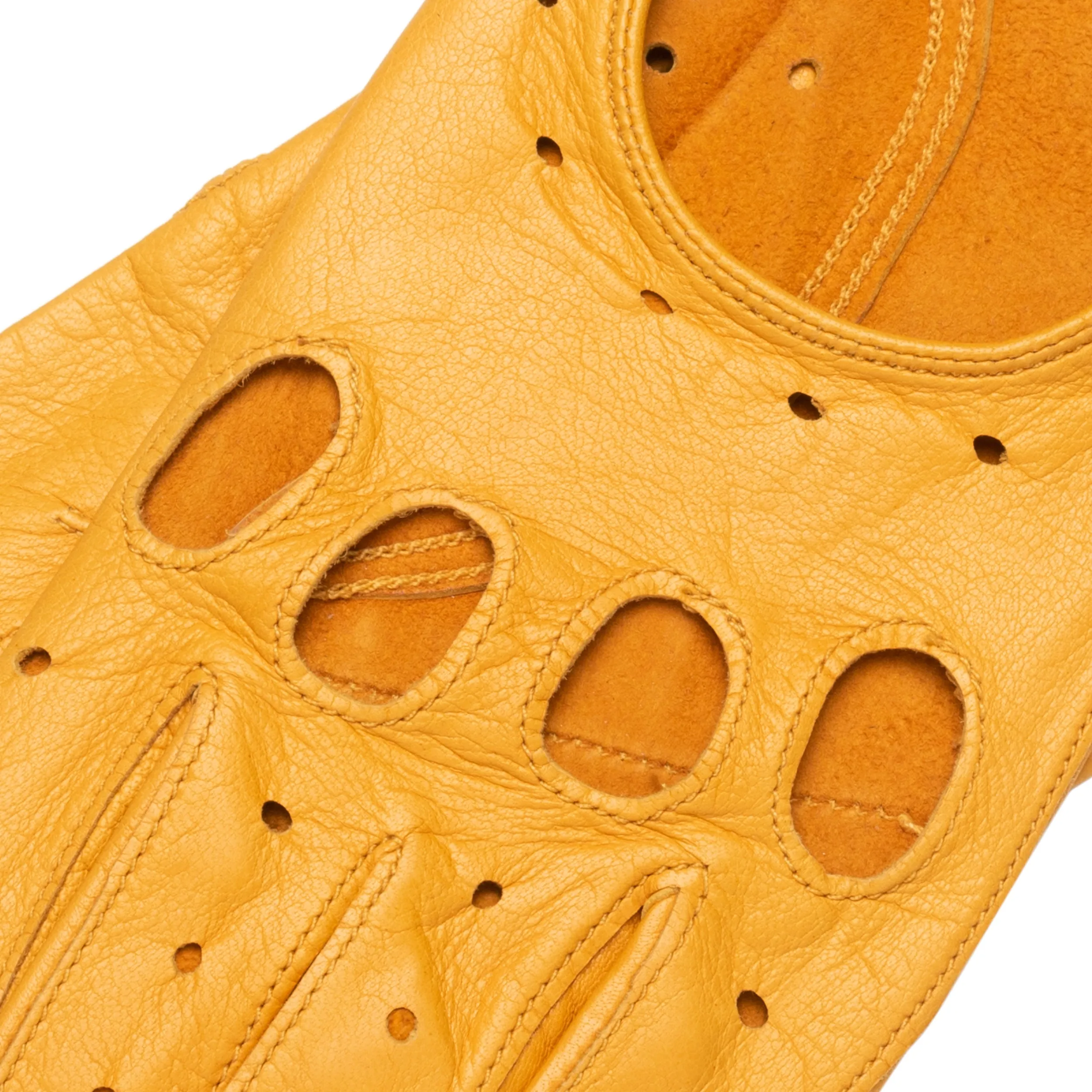 Messina Yellow Leather Gloves