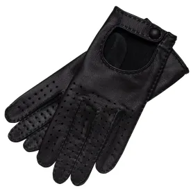 Monza Black Deerskin Driving Gloves