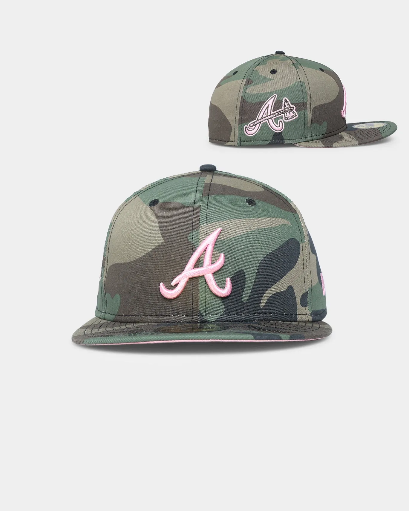 New Era Atlanta Braves 'Camo Twist' 59FIFTY Fitted Camo Pink