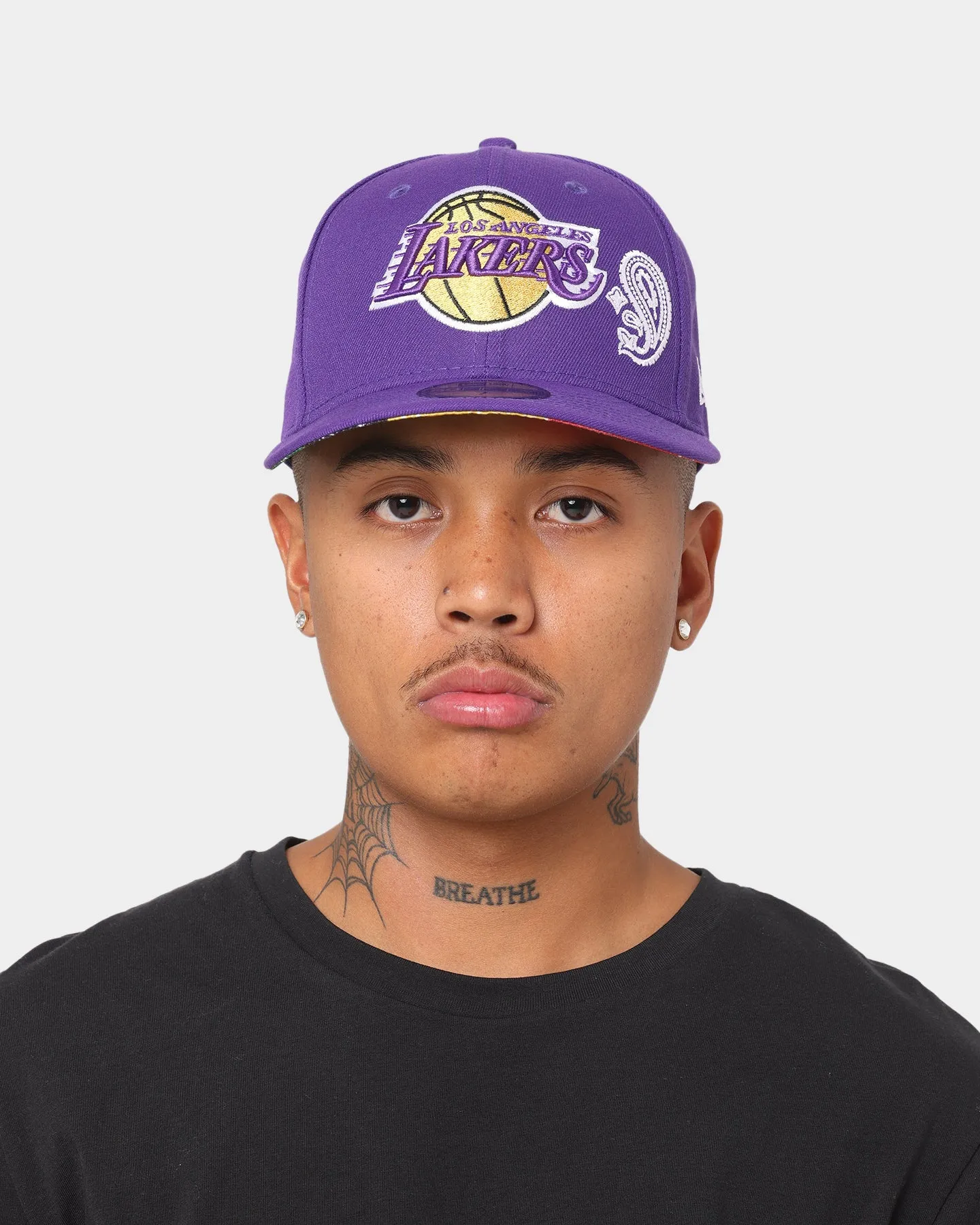 New Era Los Angeles Lakers 'Patchwork Paisley Undervisor' 59FIFTY Fitted Purple