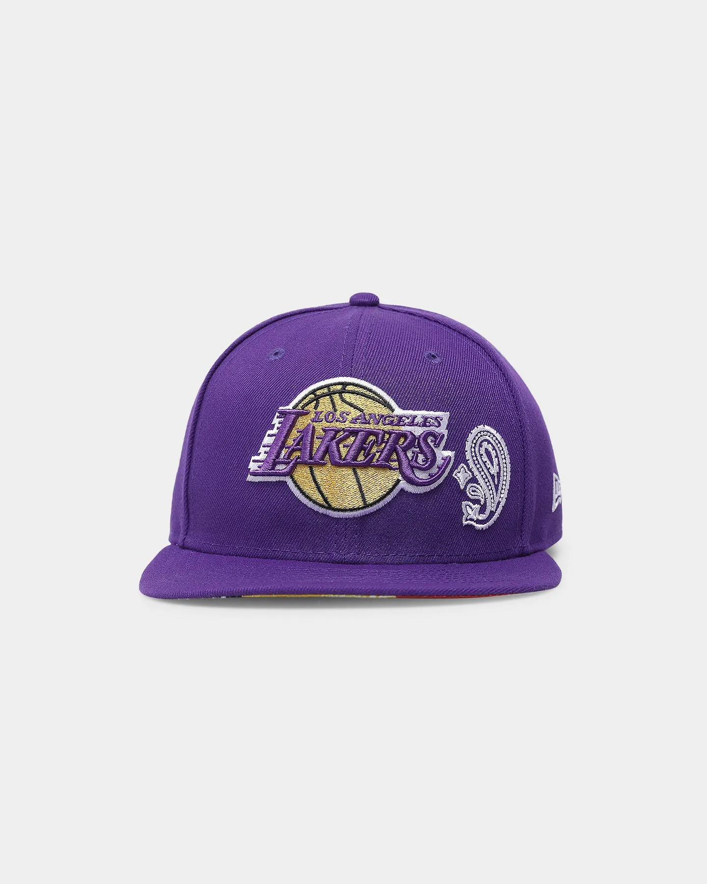 New Era Los Angeles Lakers 'Patchwork Paisley Undervisor' 59FIFTY Fitted Purple