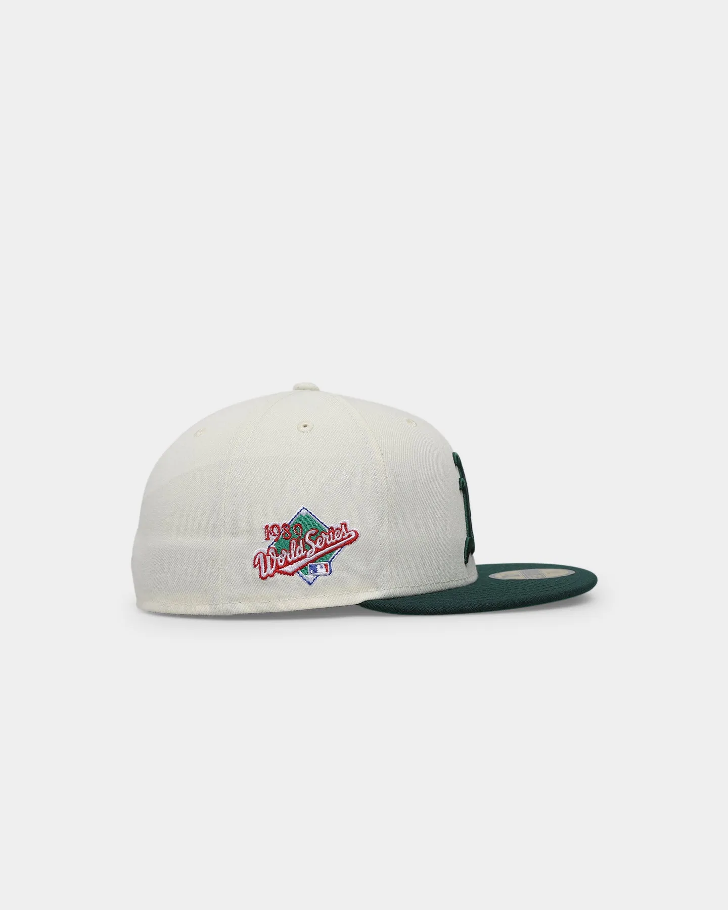 New Era Oakland Athletics 1989 'Off White 2-Tone World Series Patch' 59FIFTY Fitted Chrome White/OTC