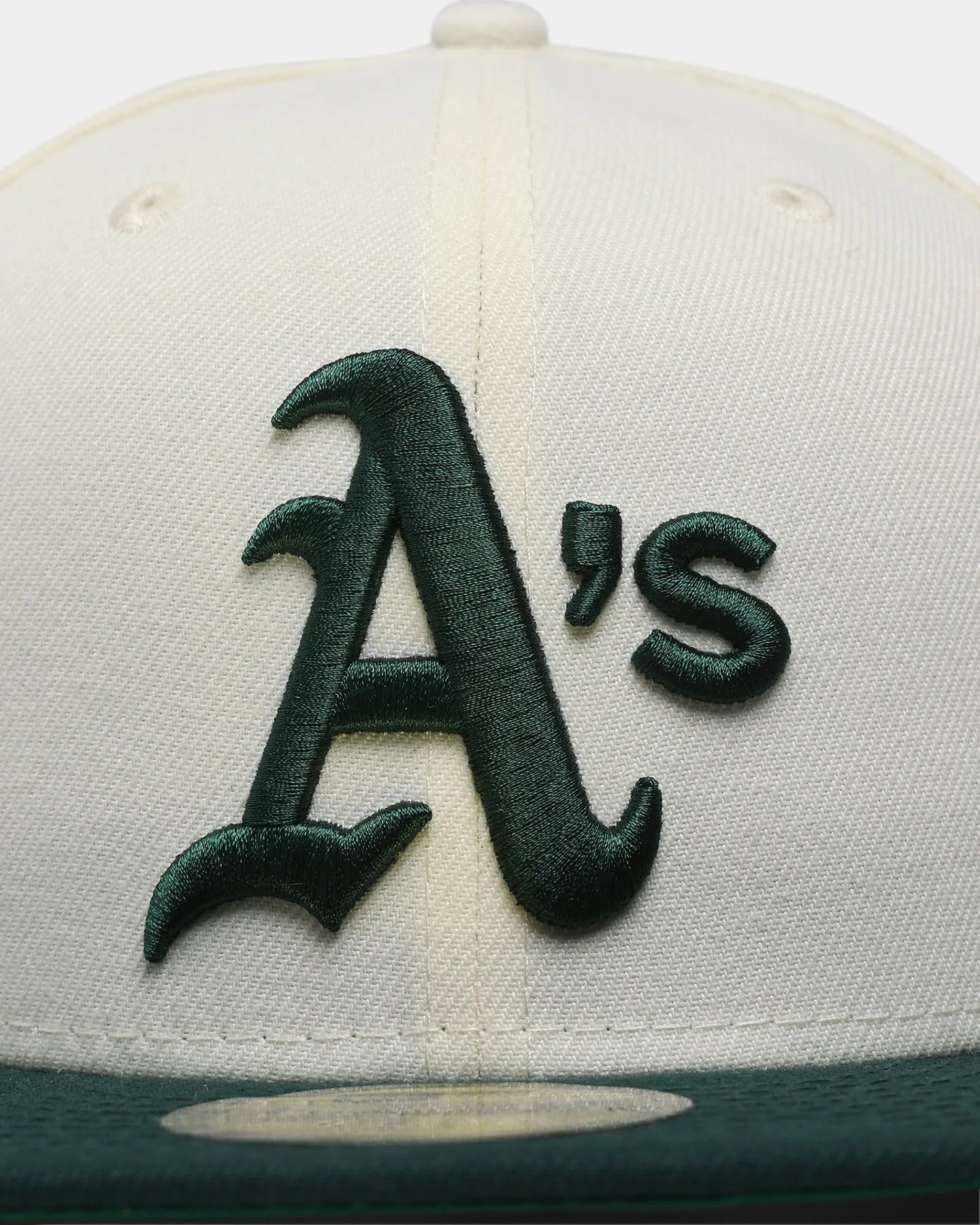 New Era Oakland Athletics 1989 'Off White 2-Tone World Series Patch' 59FIFTY Fitted Chrome White/OTC