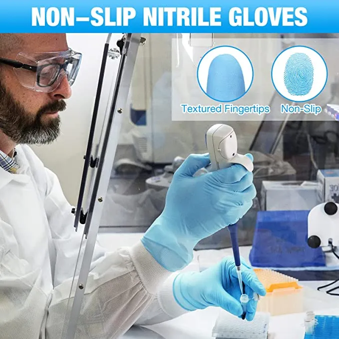 Nitrile Gloves 1000 M/L/XL Disposable Gloves Latex Free Powder Free Medical Exam Glove,Grade 4 Mil,Blue,Bulk(Case of 1000)