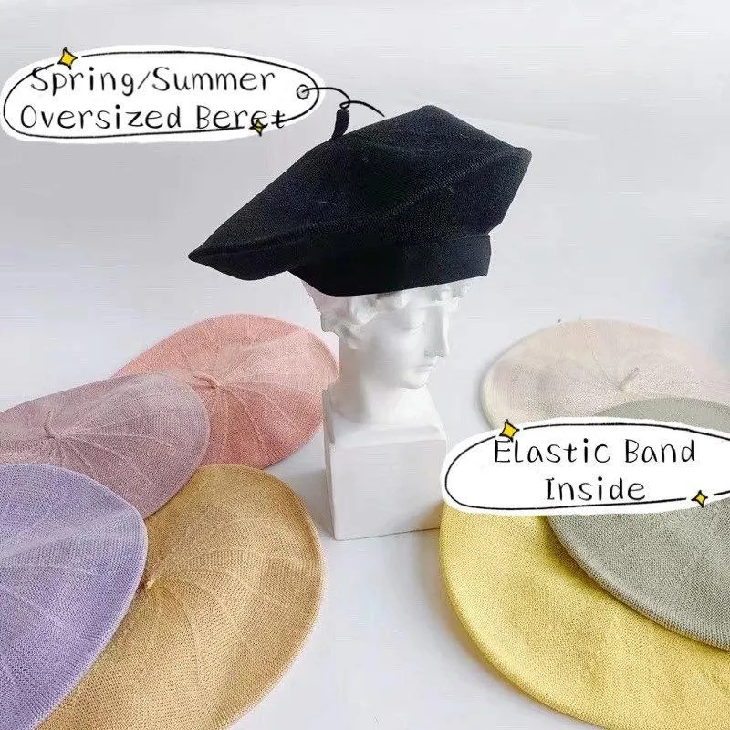 Oversized Summer Beret for Women and Girls