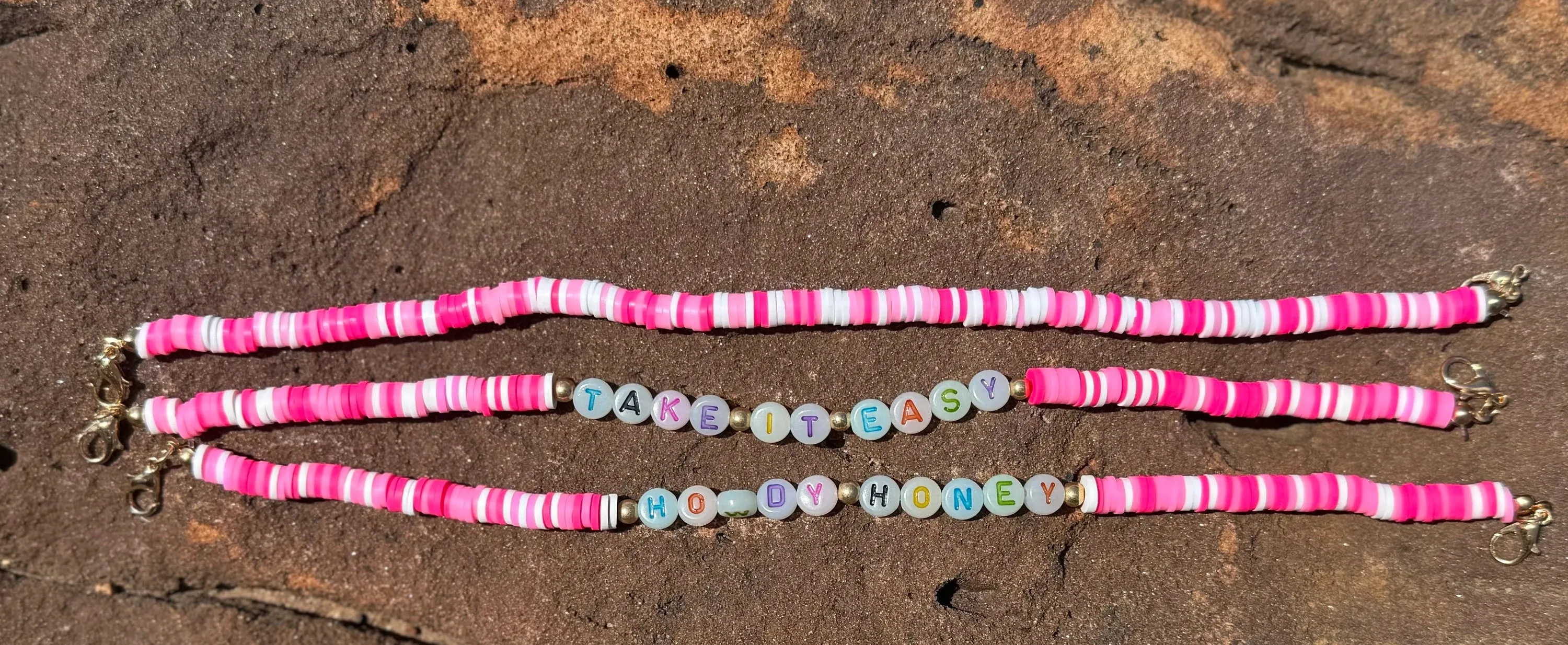 Pink Beaded Hat CHAINS (Various Styles)