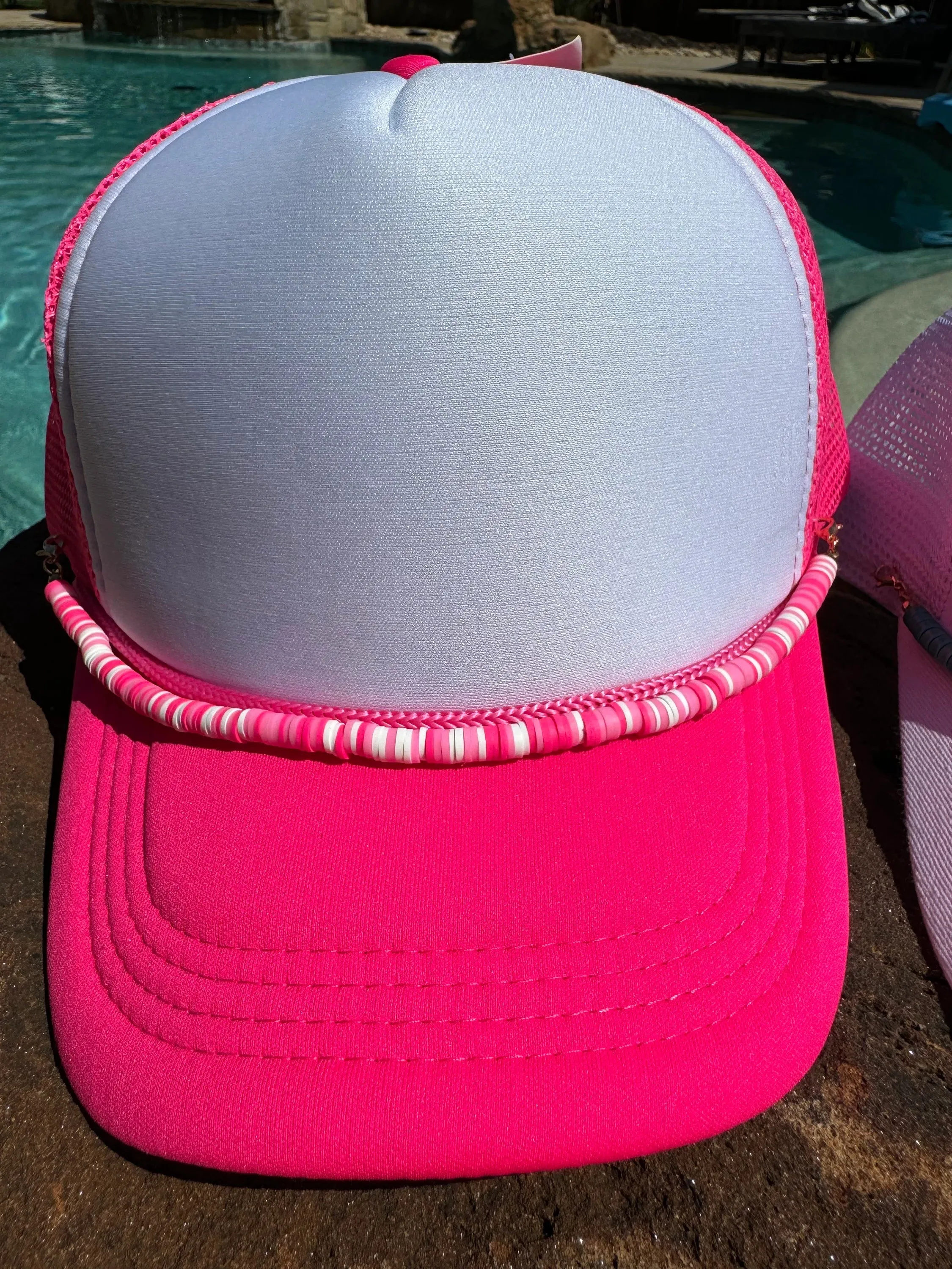 Pink Beaded Hat CHAINS (Various Styles)