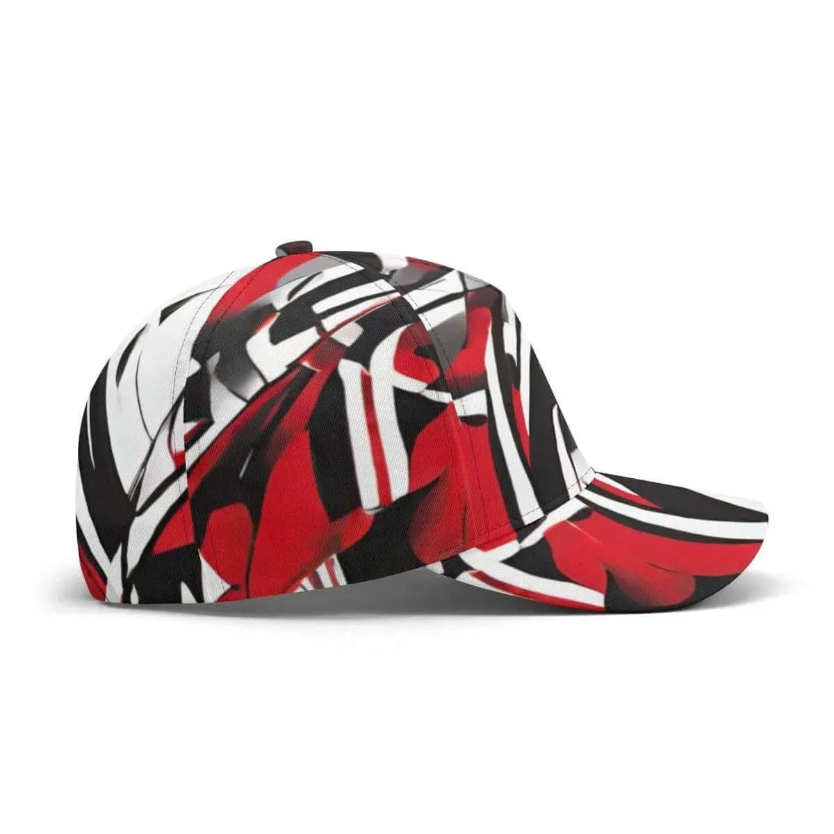 Red Black Grey White Baseball Cap