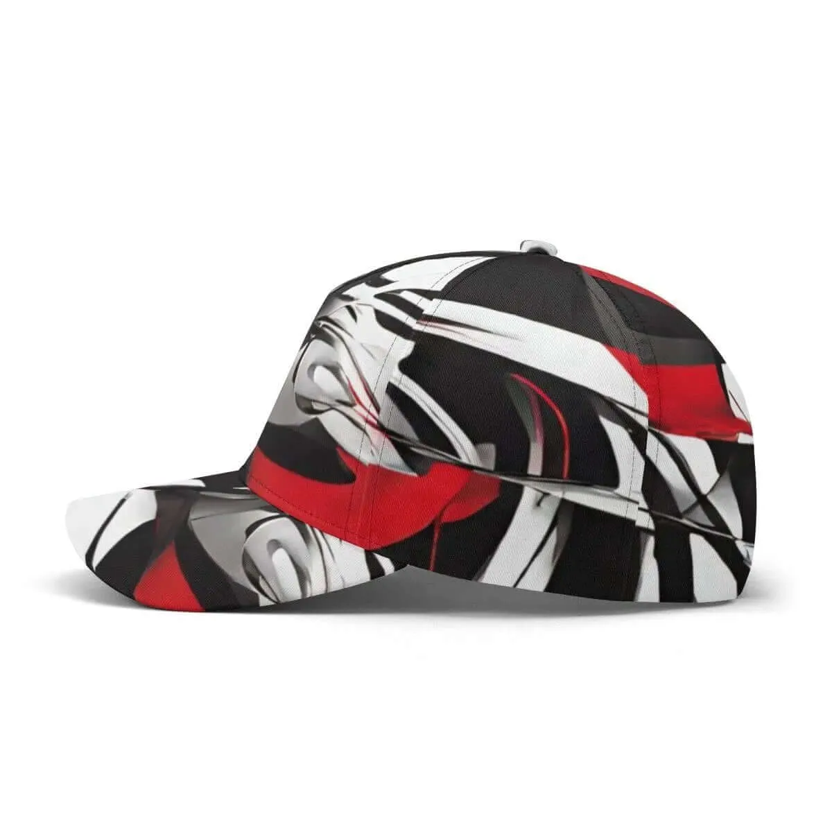 Red Black Grey White Baseball Cap