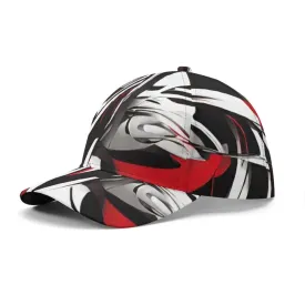 Red Black Grey White Baseball Cap