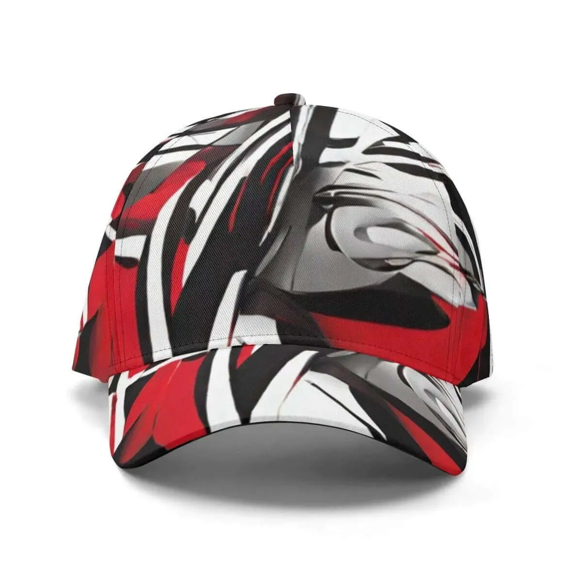 Red Black Grey White Baseball Cap