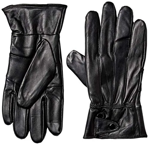 Reed Men's Genuine Leather Warm Lined Driving Gloves - Touchscreen Texting Compatible - Imported