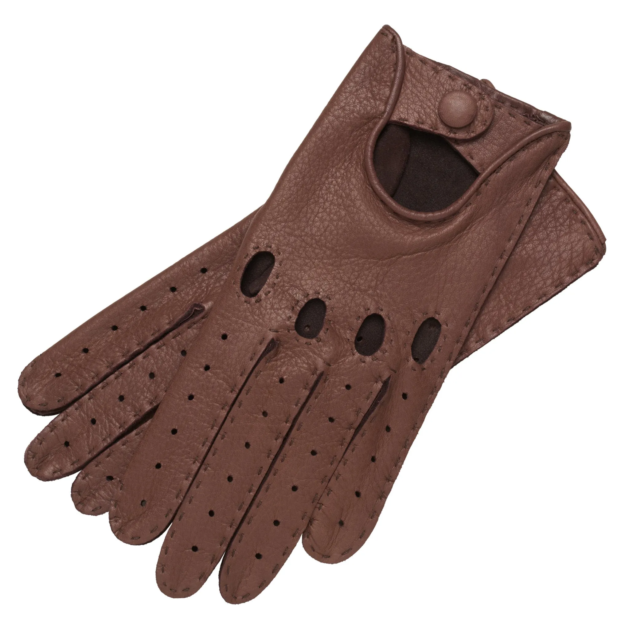 Rome Taupe Deerskin Driving Gloves