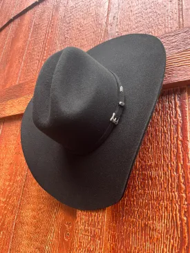 Serratelli Mesa Black Pure Wool Cowboy Hat