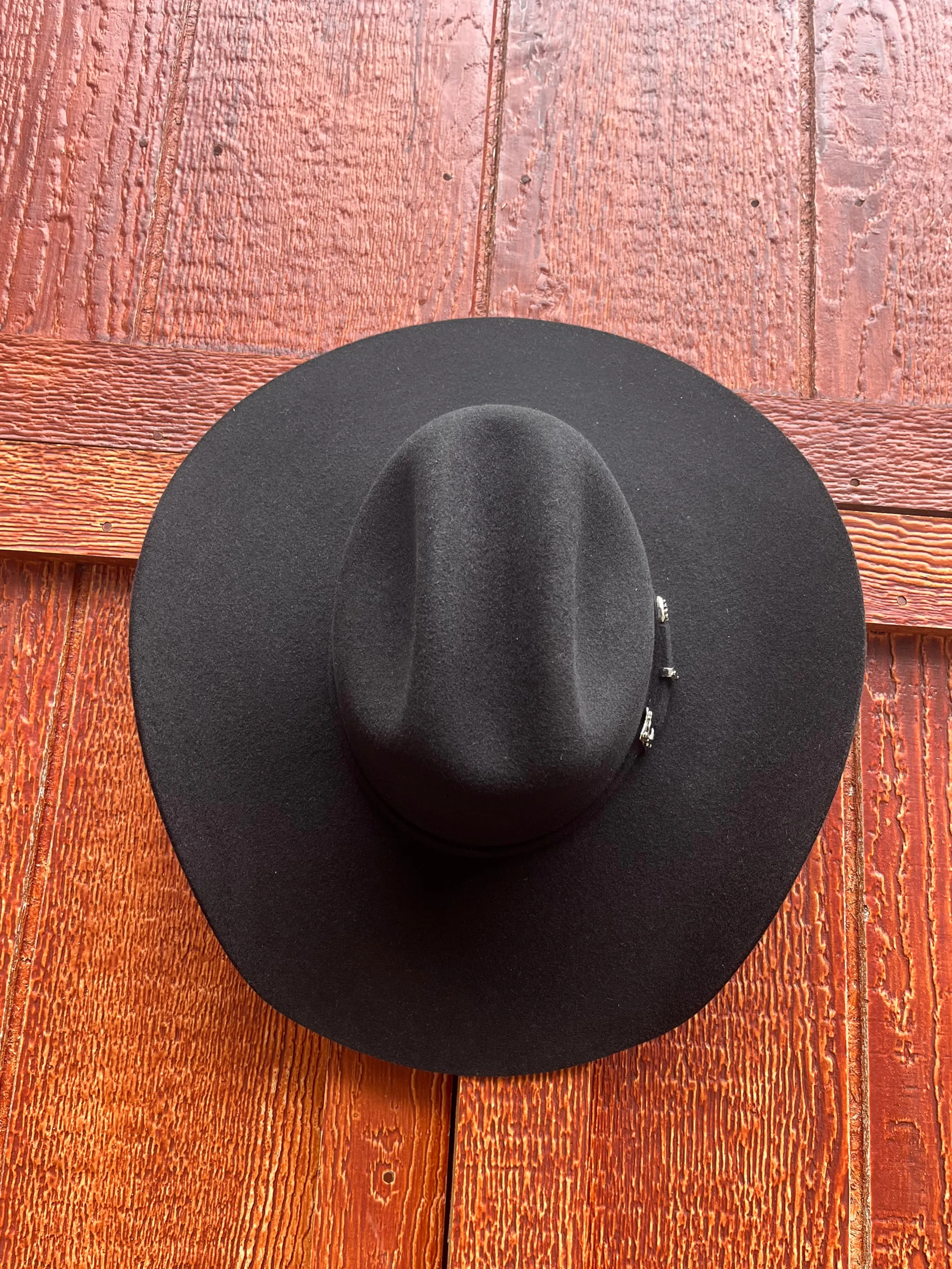 Serratelli Mesa Black Pure Wool Cowboy Hat