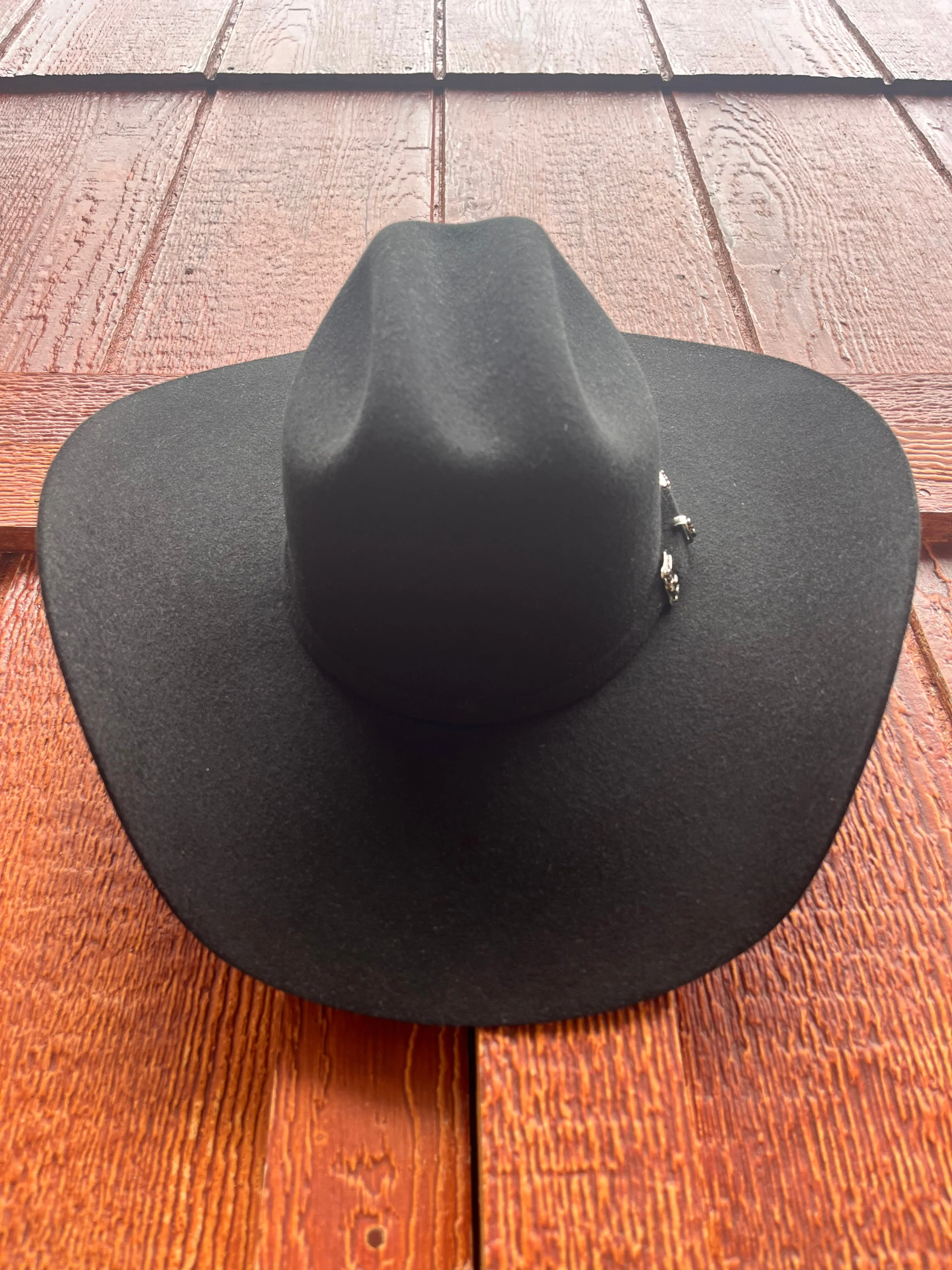 Serratelli Mesa Black Pure Wool Cowboy Hat