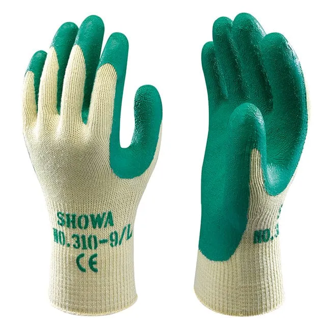 Showa 310 Green Grip Latex Coated Safety Work Gloves