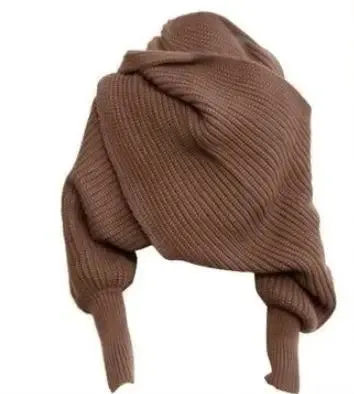 Sleeved- the Knit Shoulder Wrap Shawl With Sleeves 10 Colors