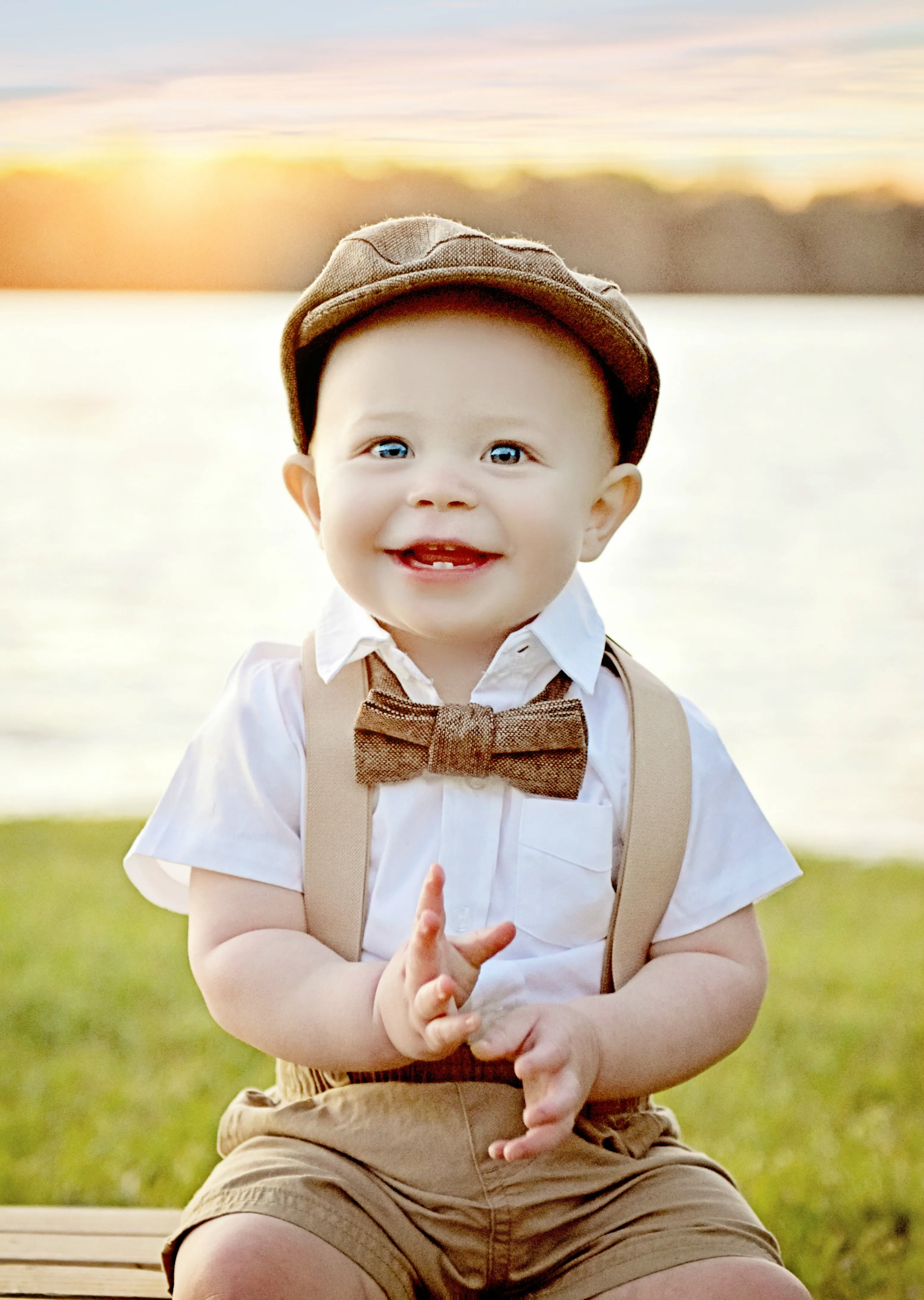 Tan Baby Boy Jeff Hat Vintage Driver Tweed Flat Pageboy Kid Gatsby Cap