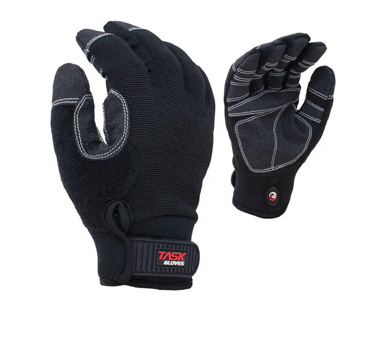 TASK GLOVES - Thermal Mechanic Gloves, Synthetic Leather, 3M Thinsulate, Double layer palm, Waterproof - Quantity 12 Pair