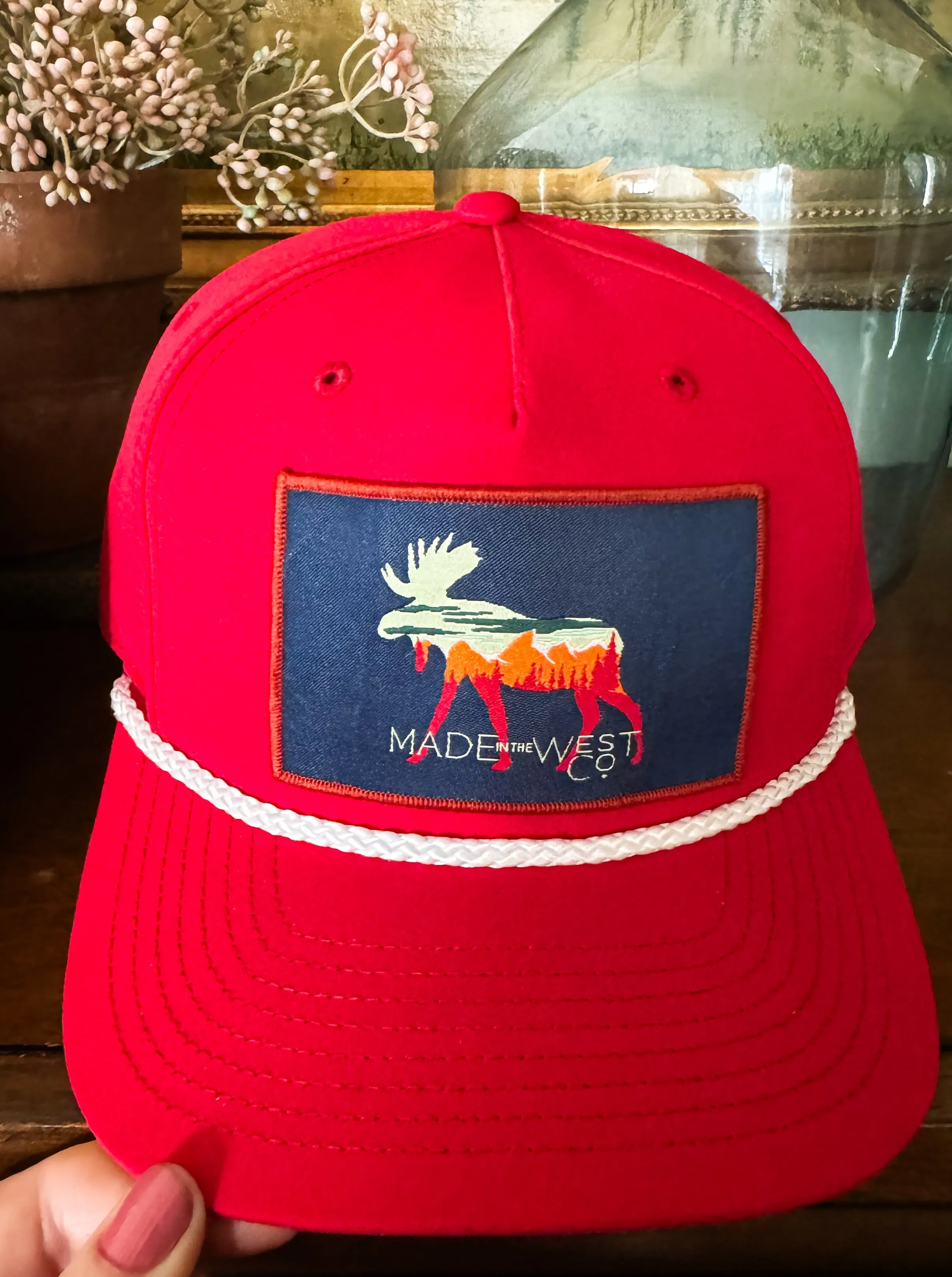 Teton Moose Patch Red Trucker Hat