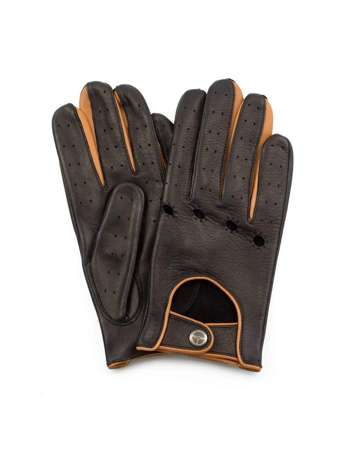 TOP GEAR - Deerskin Leather Driving Gloves - Black