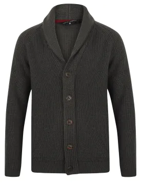 Totnes Soft Knit Shawl Neck Cardigan in Charcoal - Tokyo Laundry