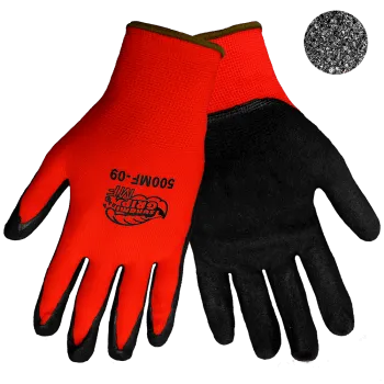 Tsunami Grip® 500MF Nitrile Coated Work Glove With Black Mach Finish on 13 gauge nylon shell