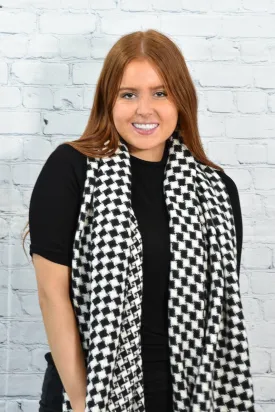 T.U.K. Black Gingham Winter Scarf