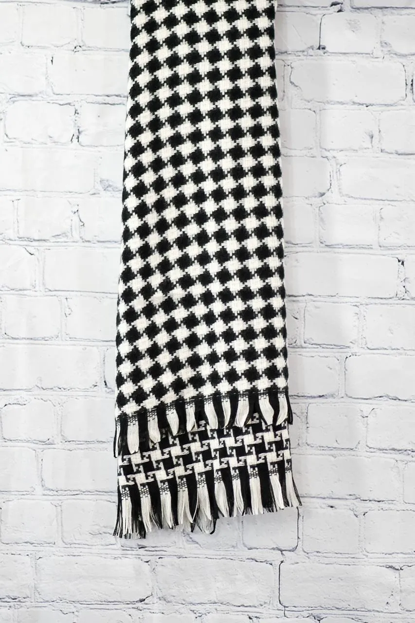 T.U.K. Black Gingham Winter Scarf