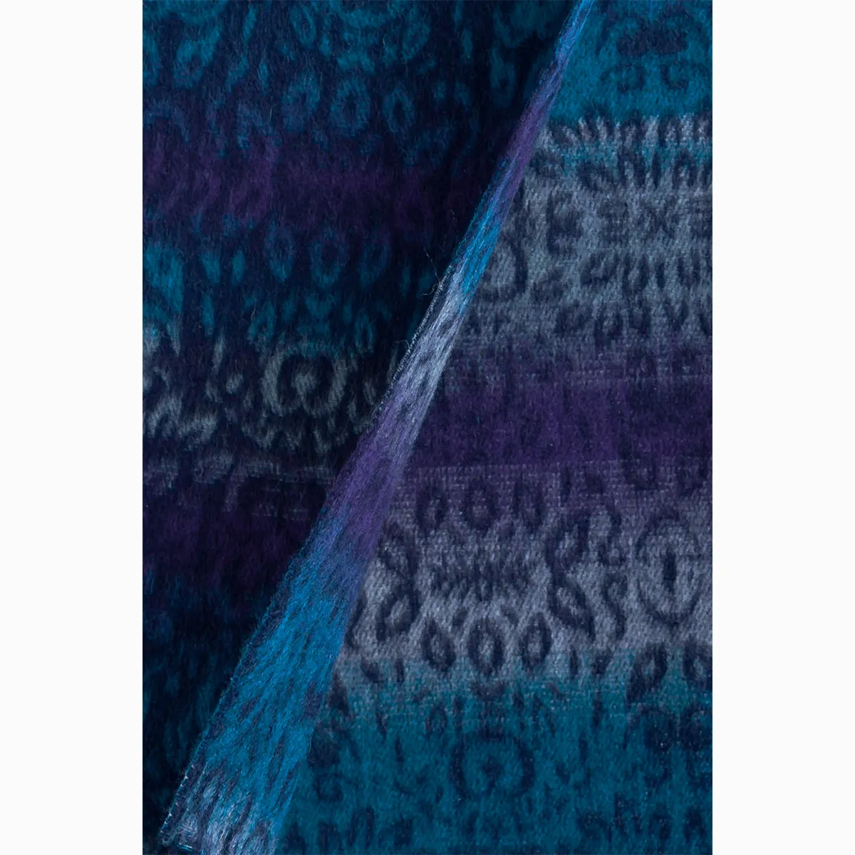 Ugg Cashmere & Wool Scarf Purple and Blue