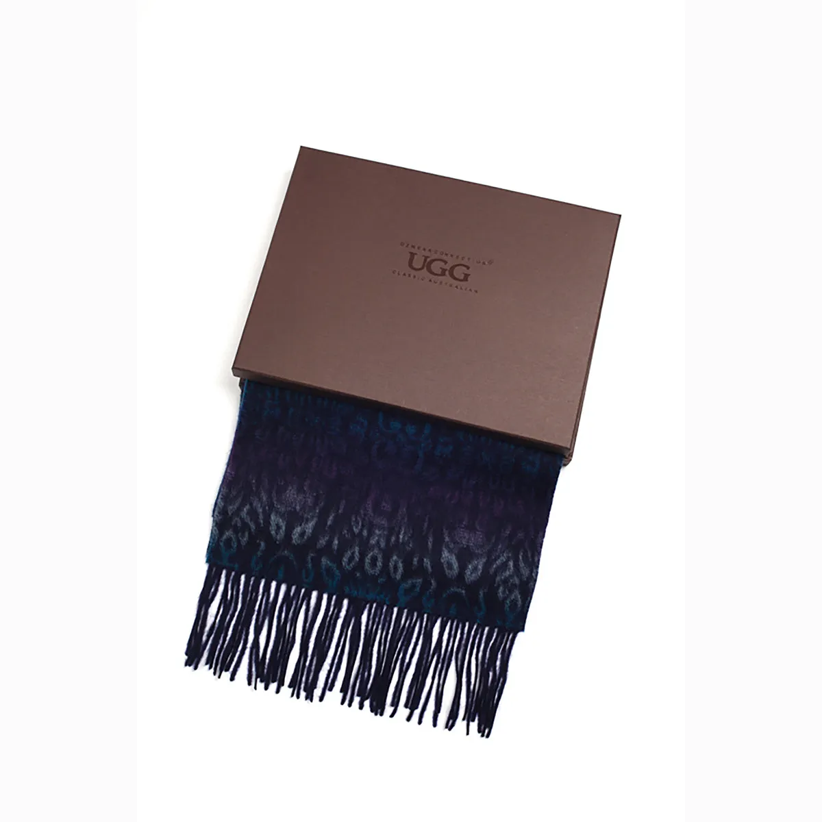 Ugg Cashmere & Wool Scarf Purple and Blue