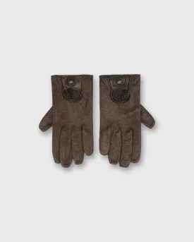 Unlined Driving Gloves in Brown Nappa Leather